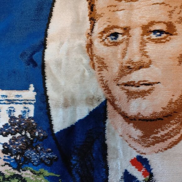 60's Vintage John F. Kennedy & Robert Kennedy USA President Rug Tapestry… - Picture 6 of 7